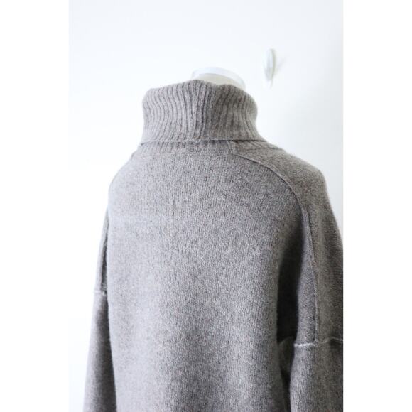 Brochu Walker Size S Carnaby Turtleneck Sweater Seam Double Knit Pullover Taupe - Picture 11 of 14